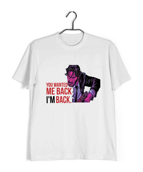 Hollywood John Wick I'm Back MOVIES Casual Graphic Printed T-Shirt for Men